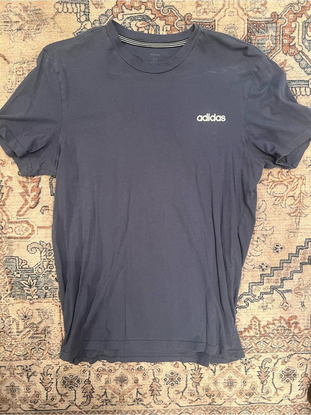 adidas Men's Navy Logo Crew Neck T‑Shirt